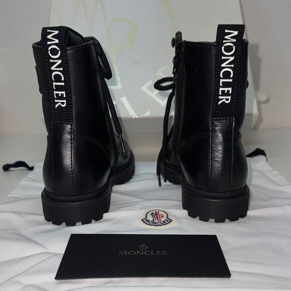 Moncler Other - 🔥Moncler Black Combat Boots with High-Top Design size 33 new in box